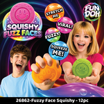 Fun Doh Fuzzy Face Squishy Sensory Toy Variety - 12/Display