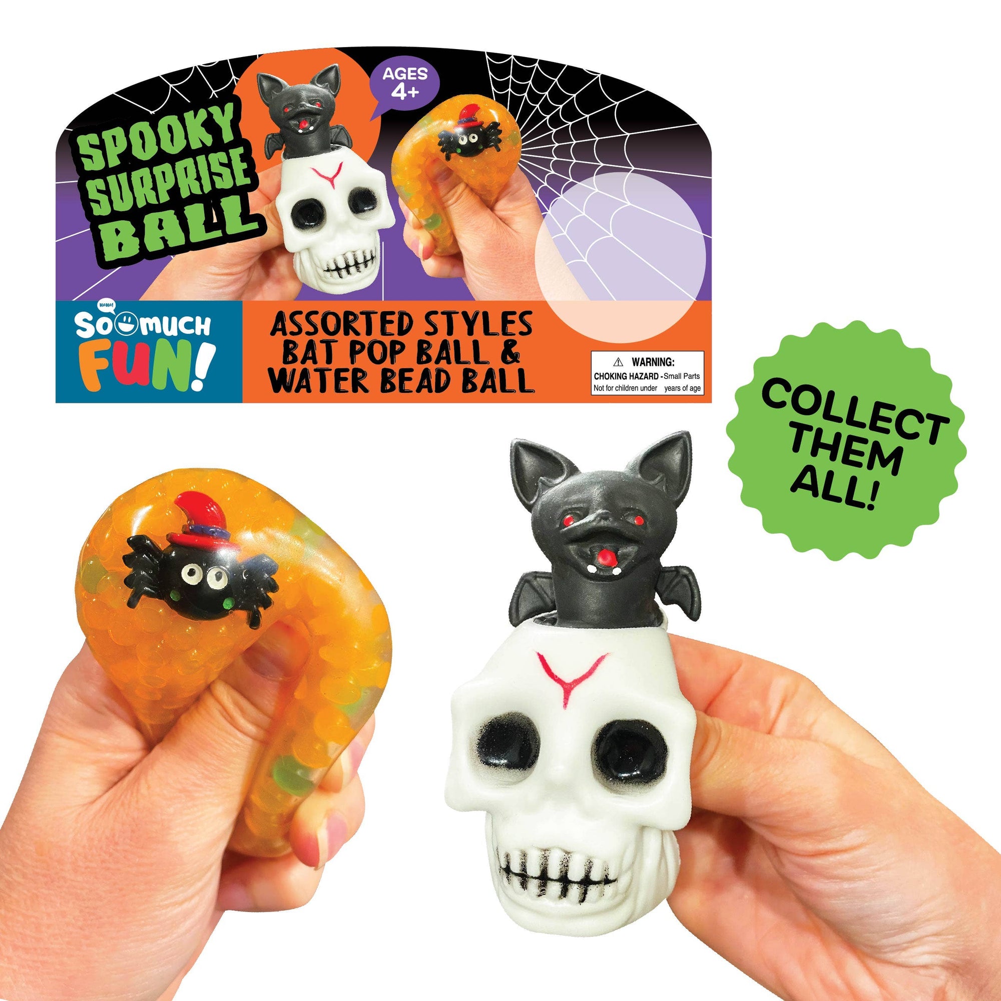 Halloween Spooky Surprise Squishy Ball Assortment - 12/Pack