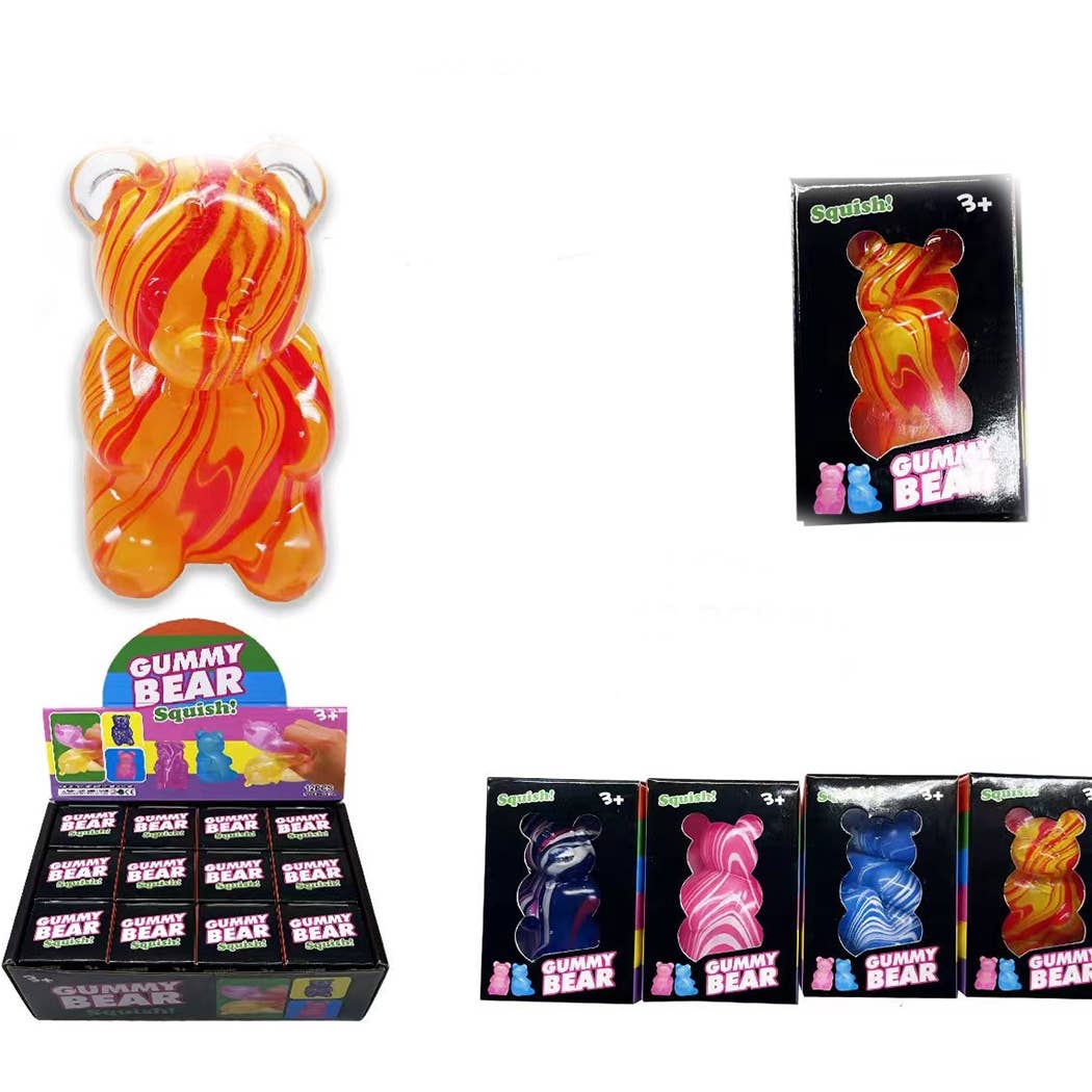 Marbled Gummy Bear Squishy Toy