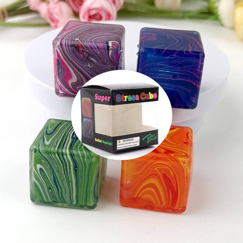 Cube Squishy Stress Relief Toy - Ice Cube Squishies Sensory