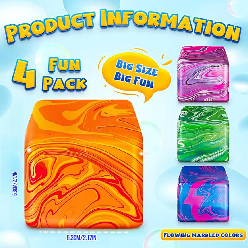 Cube Squishy Stress Relief Toy - Ice Cube Squishies Sensory