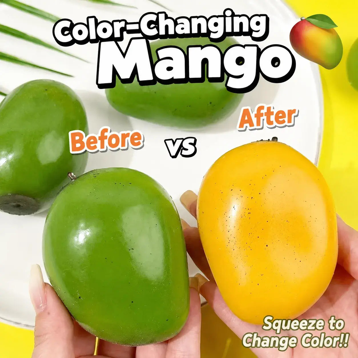 Color Changing Mango Slow Rising Squishy Stress Toy