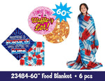 Food Blanket 60" With Sayings Assortment - 6/Pack