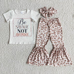 Be savage not average shirt leopard pants girls boutique clo