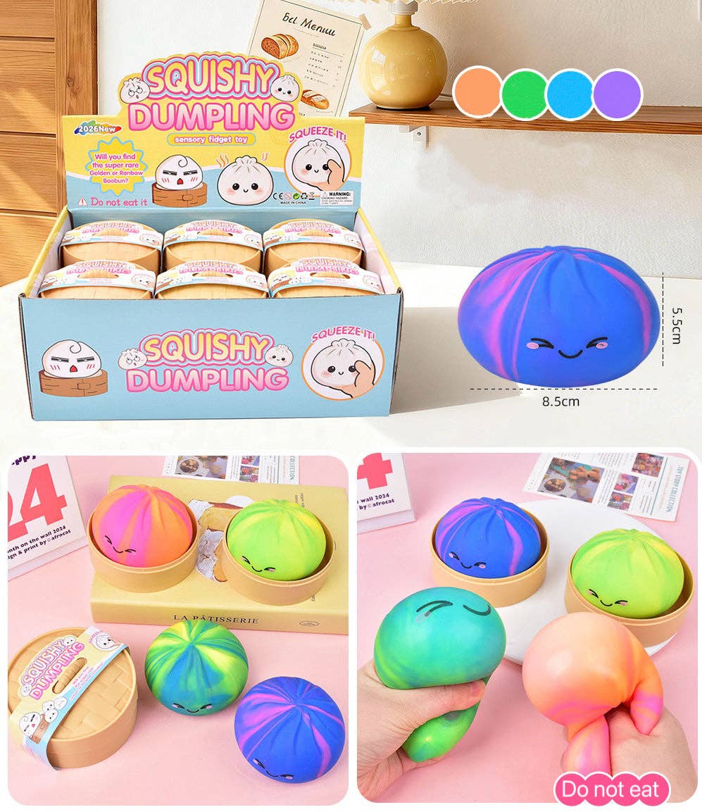 Cartoon Jumbo Mystery Squishy Dumpling Realistic Steamed Bun Stress Relief Squeeze Toy