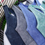 `Zenana Washed Seamless Rib Tank