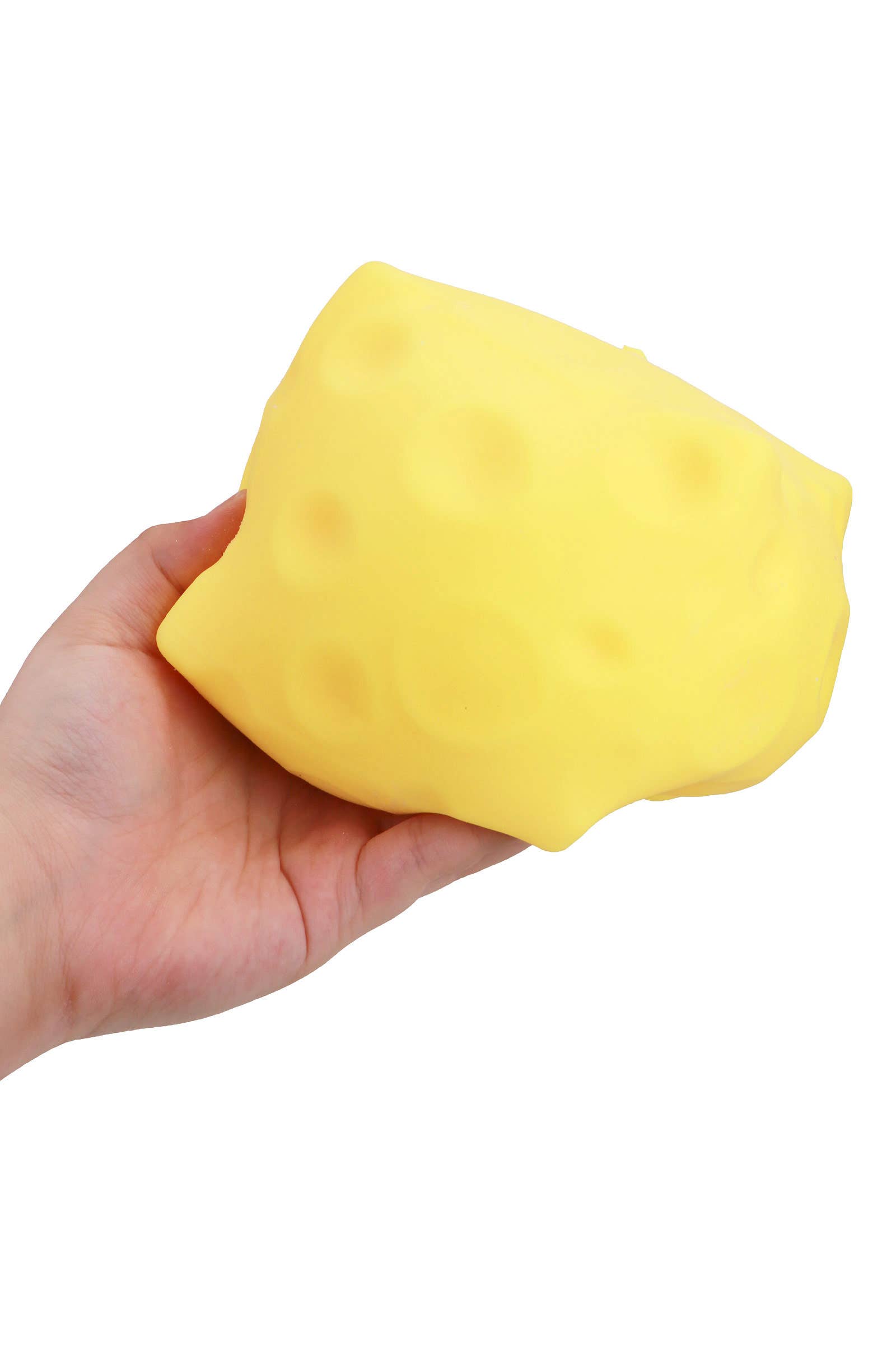 JUMBO Cheese Cube Fluffy Slime Filled Squishy Toy - 5 Inch