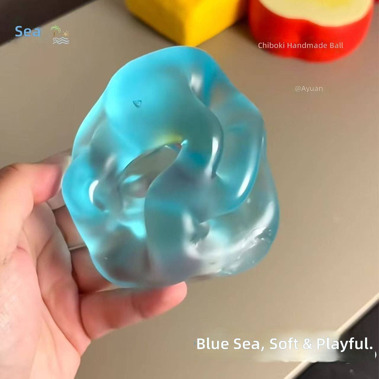 Sea Blue Maltose Slow Rebound Squishy Stress Relief Toy Decompression