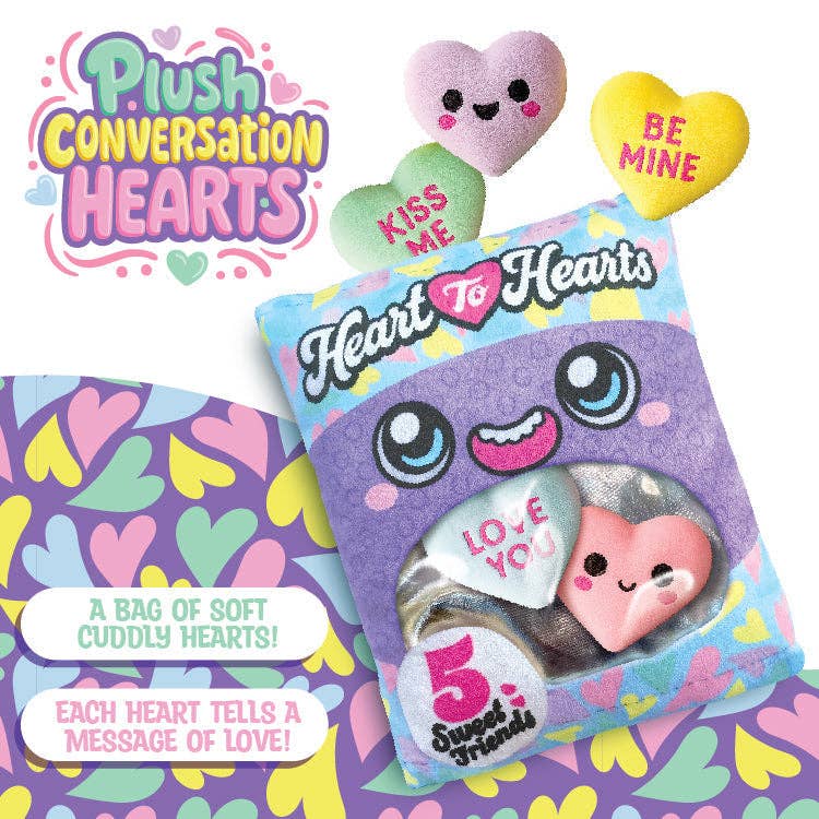 Plush Bag Conversation Hearts Closeout Bulk Assortment