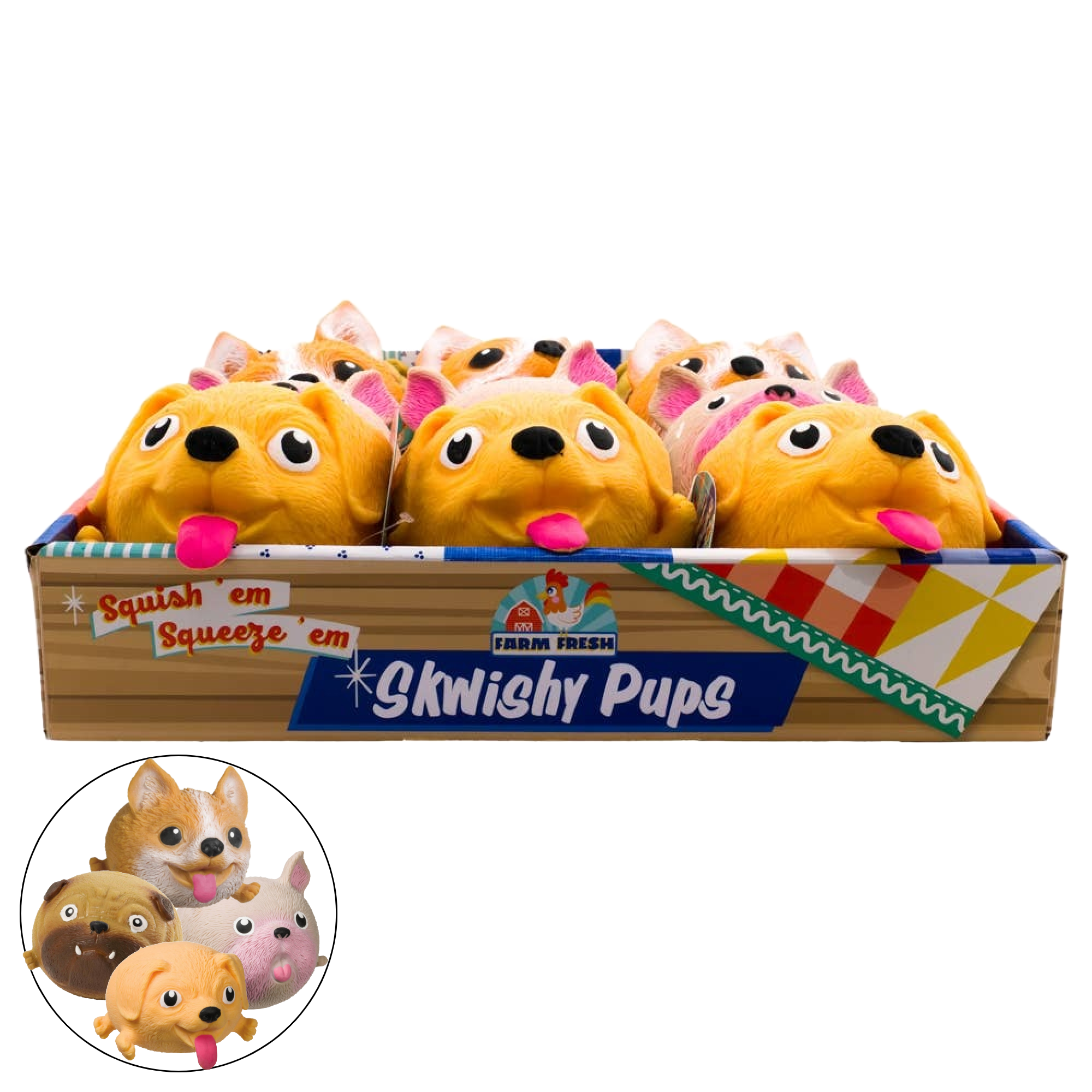 Skwishy 4.5" Pet Dogs, Asst, Stretch/Squishy/Squeeze