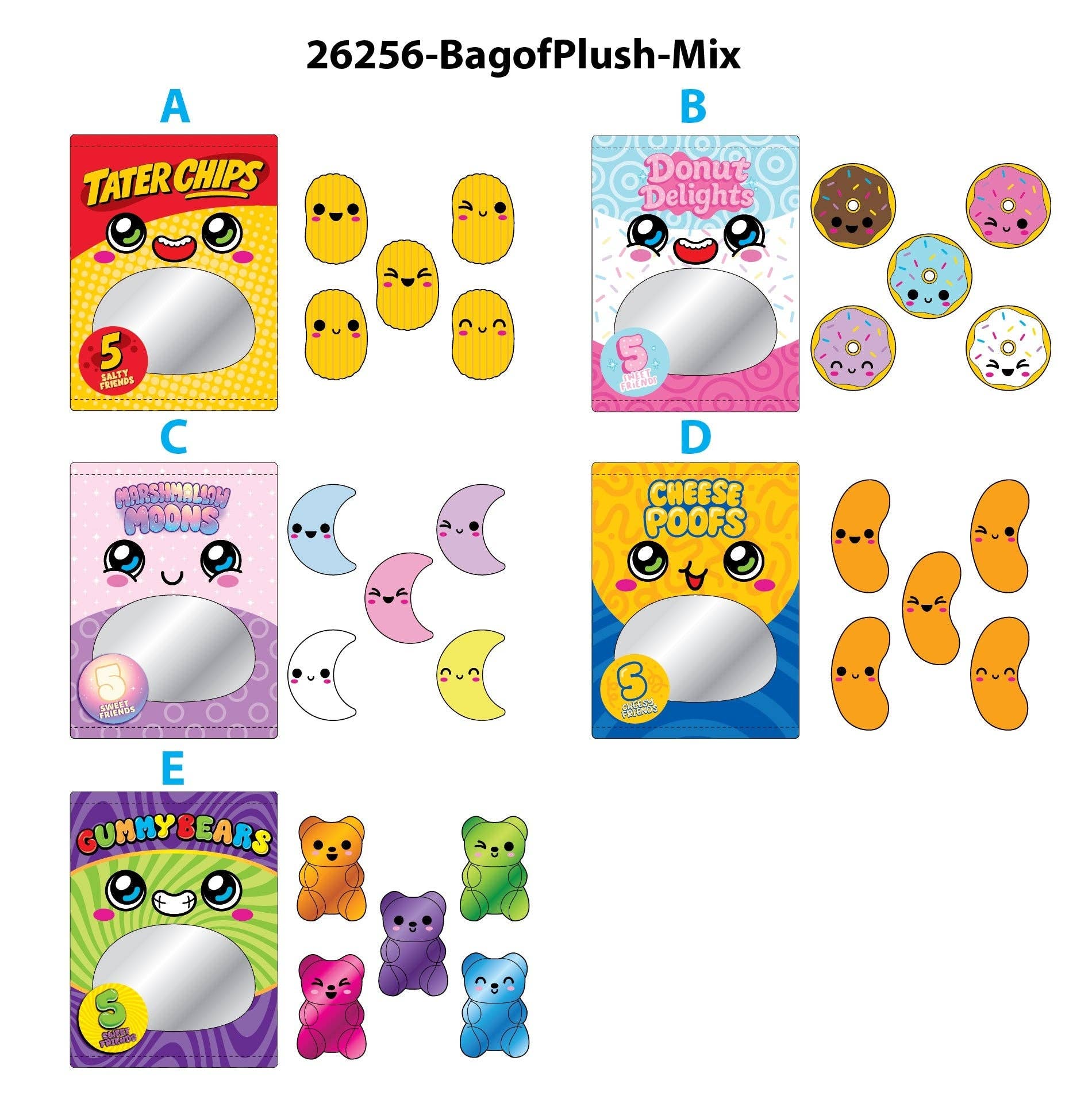 Plush Bag Conversation Hearts Closeout Bulk Assortment