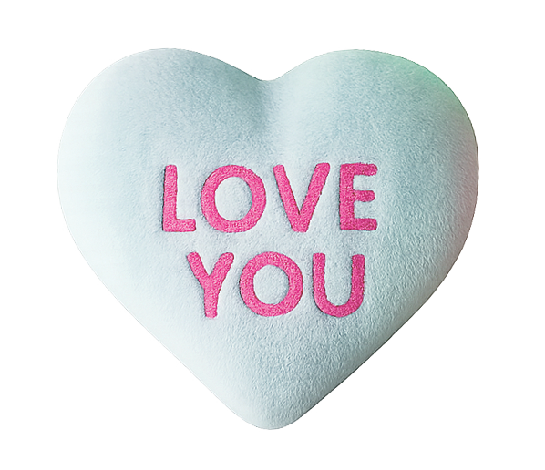 Plush Bag Conversation Hearts Closeout Bulk Assortment