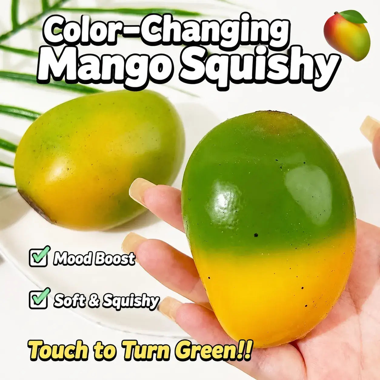 Color Changing Mango Slow Rising Squishy Stress Toy