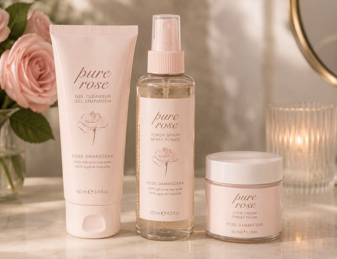 Farmasi Dr. C. Tuna Pure Rose Complete Skincare Set | Cleanser + Toner + Face Cream
