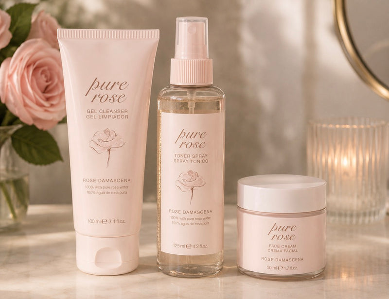 Farmasi Dr. C. Tuna Pure Rose Complete Skincare Set | Cleanser + Toner + Face Cream