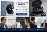 GMD-X69 AI Translator Earbuds | Bluetooth 5.4 Wireless Translation Headset