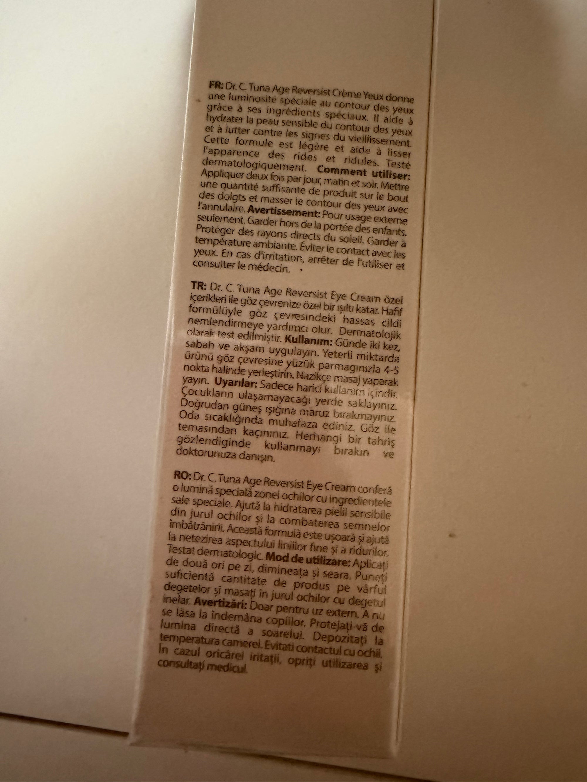 Farmasi Dr. C. Tuna Age Reversist Eye Cream
