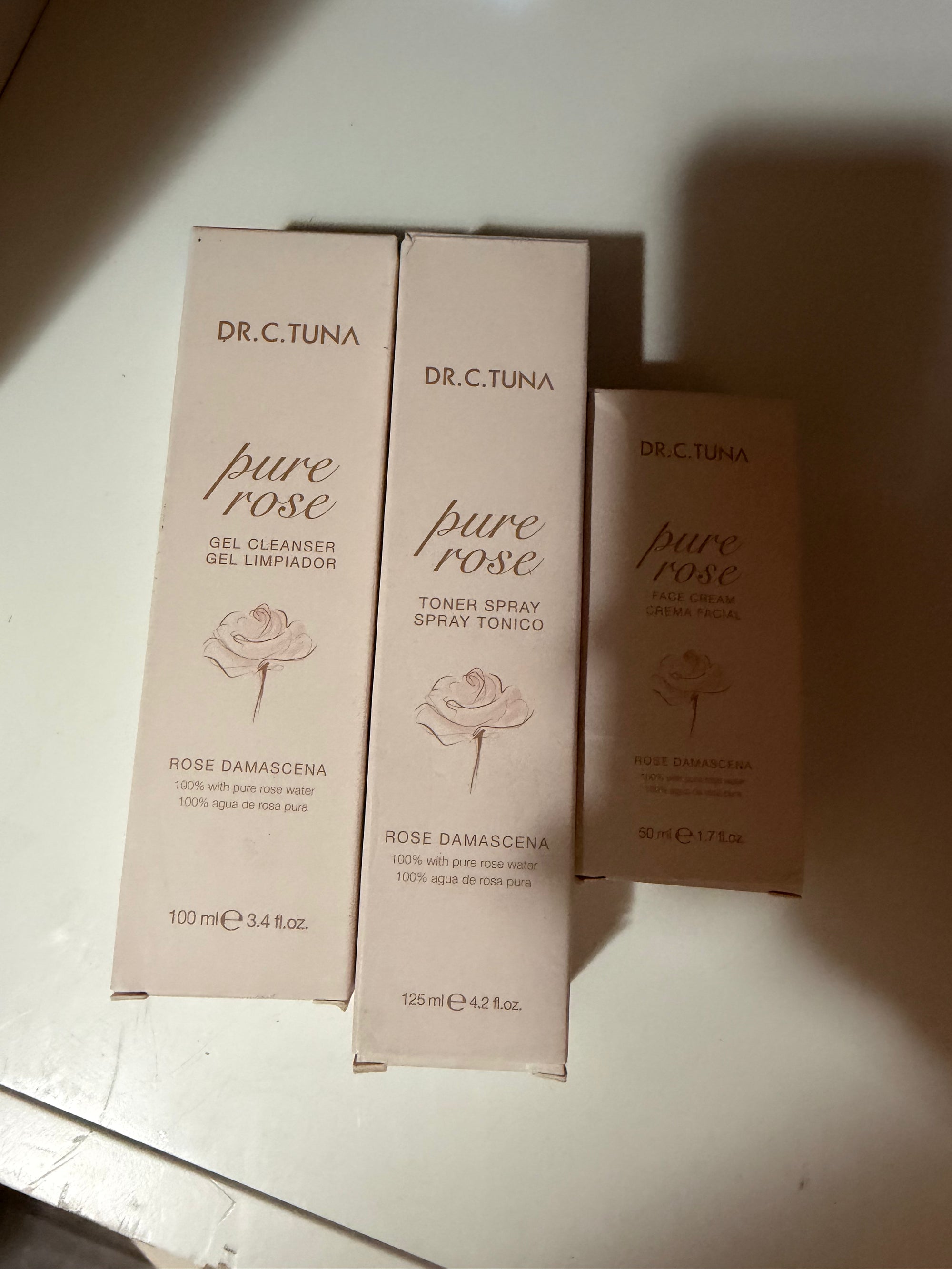 Farmasi Dr. C. Tuna Pure Rose Complete Skincare Set | Cleanser + Toner + Face Cream