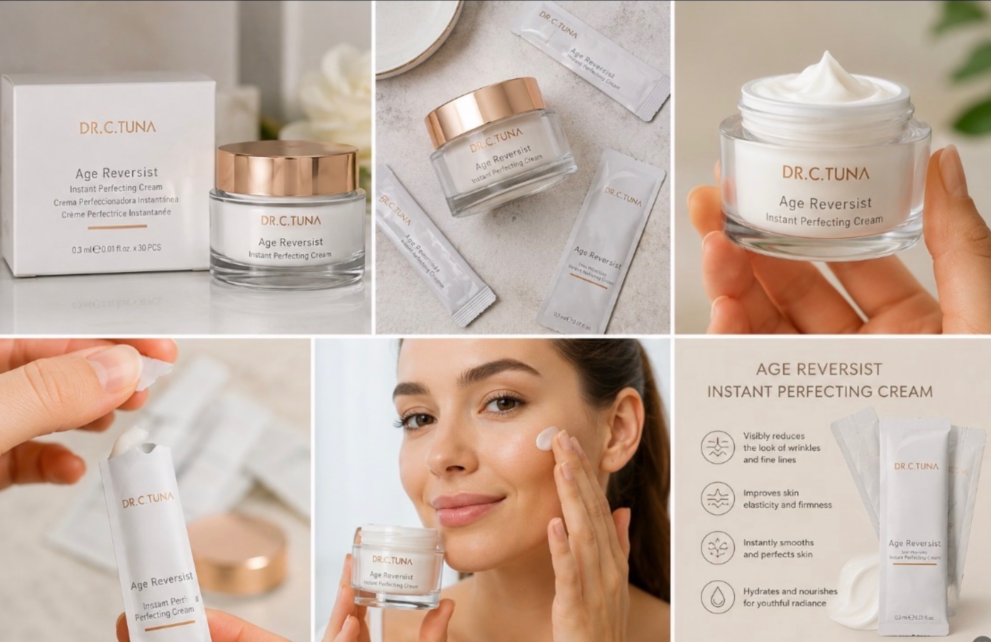 Farmasi Dr. C. Tuna age reversist complete anti-aging skin care set.