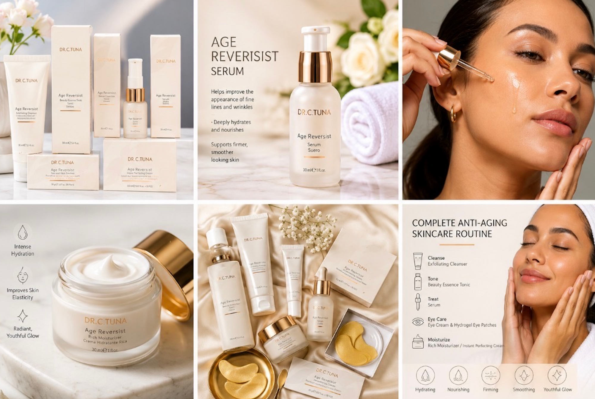 Farmasi Dr. C. Tuna age reversist complete anti-aging skin care set.
