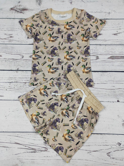 Baby Boy Duck Printed Top Shorts Set