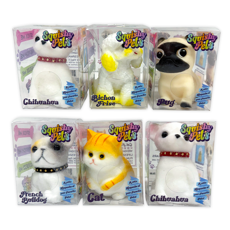 Fun Frenzy Squishy Dogs & Cats Closeout Bulk Assortment
