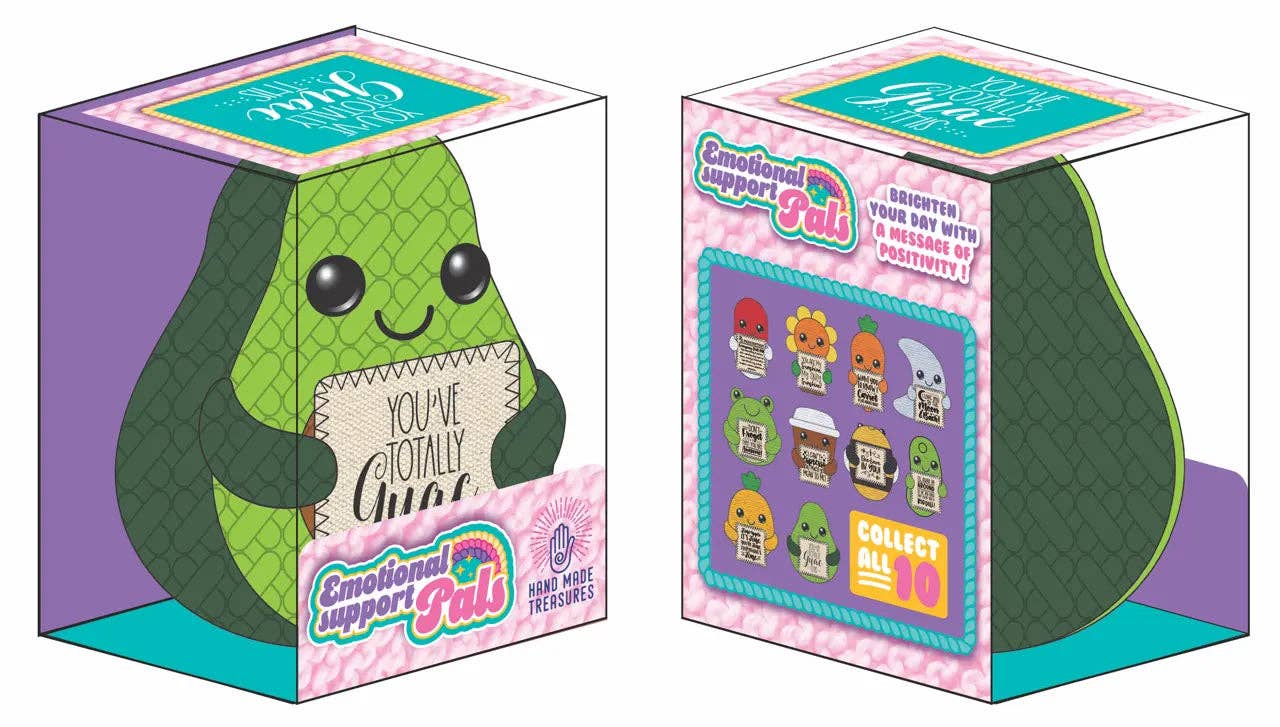 Emotional Support Crochet Plush Pals with Sayings Assortment