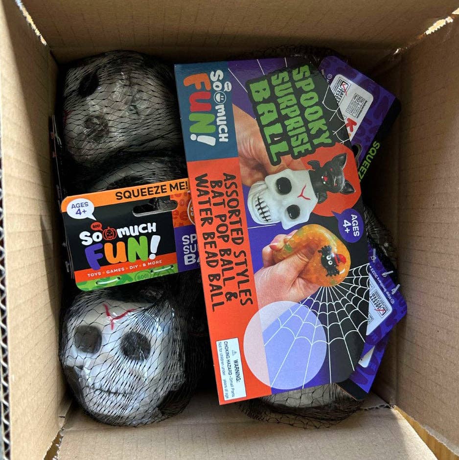 Halloween Spooky Surprise Squishy Ball Assortment - 12/Pack