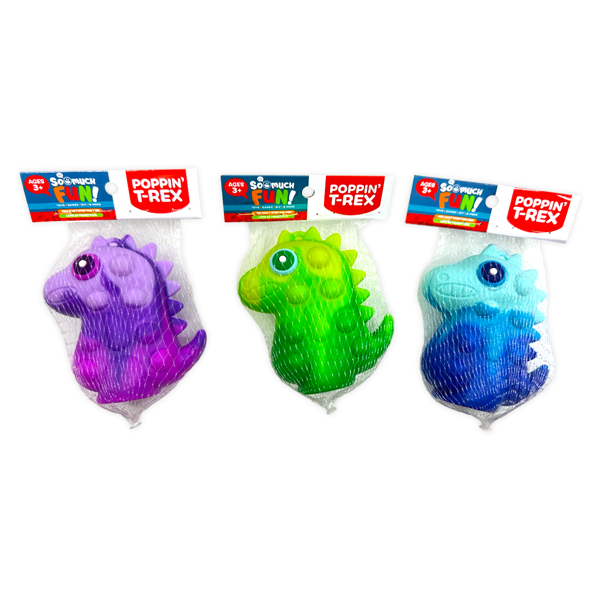 So Much Fun! Poppin' T-Rex Sensory Toy Assortment - 12/Pack