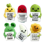 Emotional Support Crochet Plush Pals with Sayings Assortment