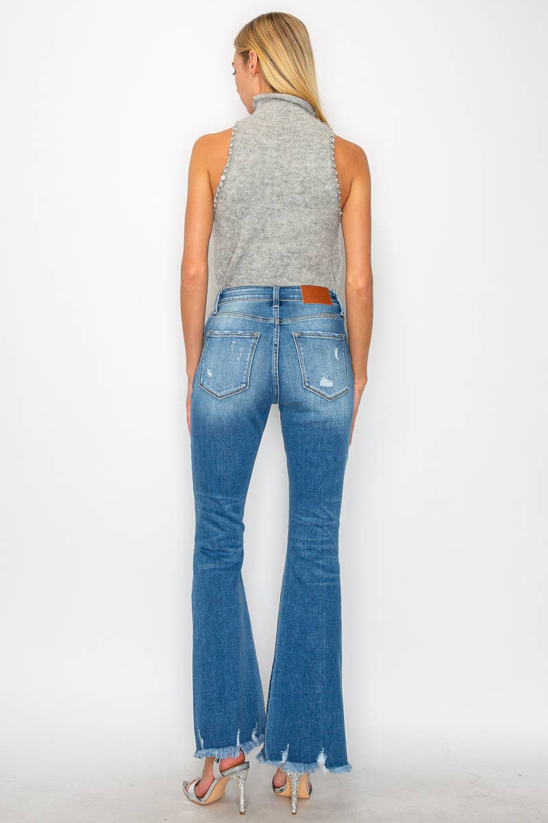 PLUS - HIGH RISE FLARE JEANS