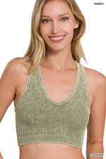 `Zenana Washed Seamless Rib Tank